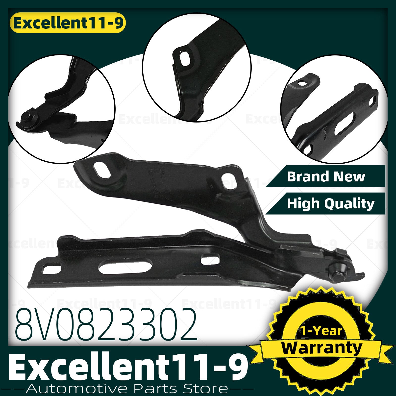 8V0823302 Right-side engine hood hinge for Audi A3, A3, Quattro, S3, RS3 n