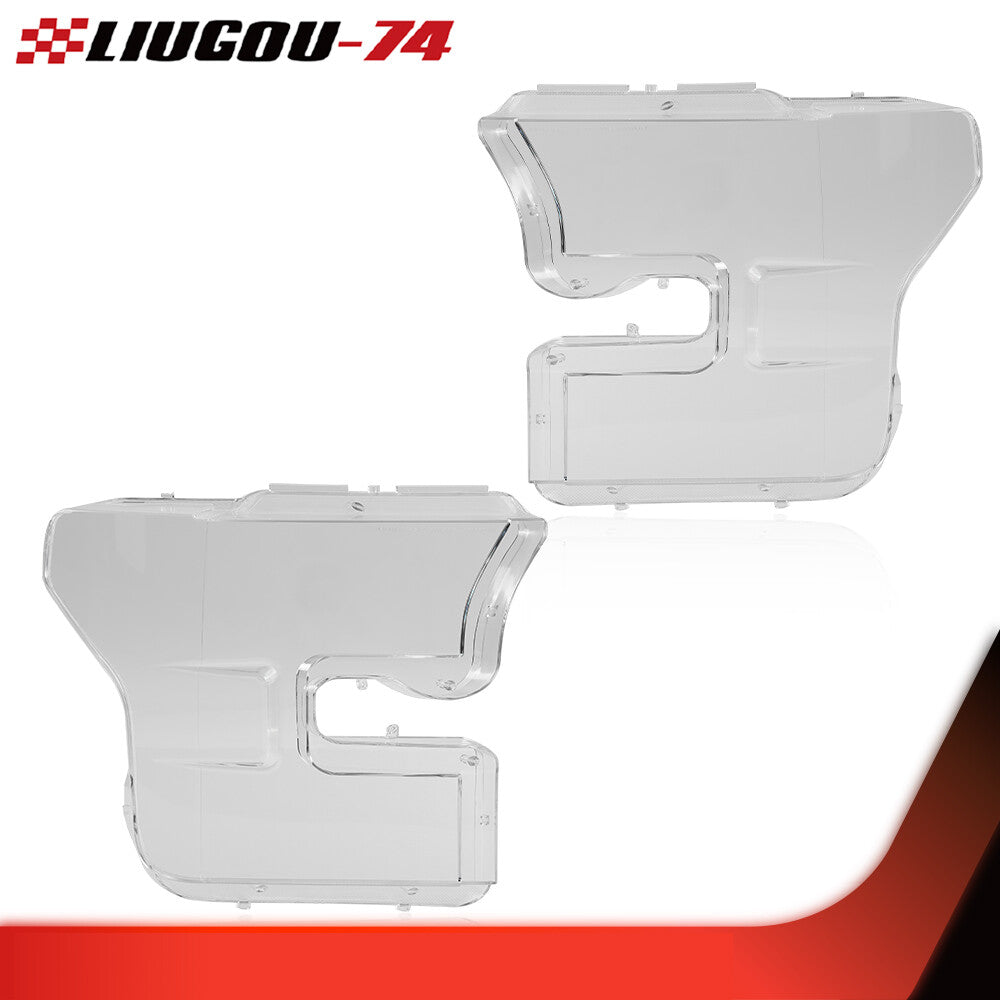 Fits 2015 - 2017 for F150 Headlight Headlight Lens Clear Protective Cover LH+RH Side - v
