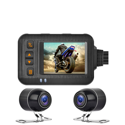 Waterproof Motorcycle DVR Dash Cam Front Rear Dual Lens Recorder Night Vision Q