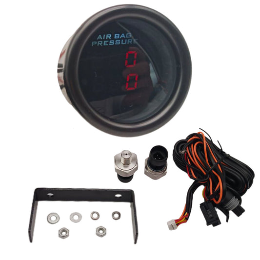 Dual display air pressure gauge PSI air suspension RED LED 1/8NPT Sensors New n