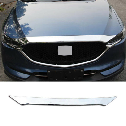 for Mazda CX-5 2017-2021 Chrome Front Hood Bonnet Grille Lip Guard Cover Trim
