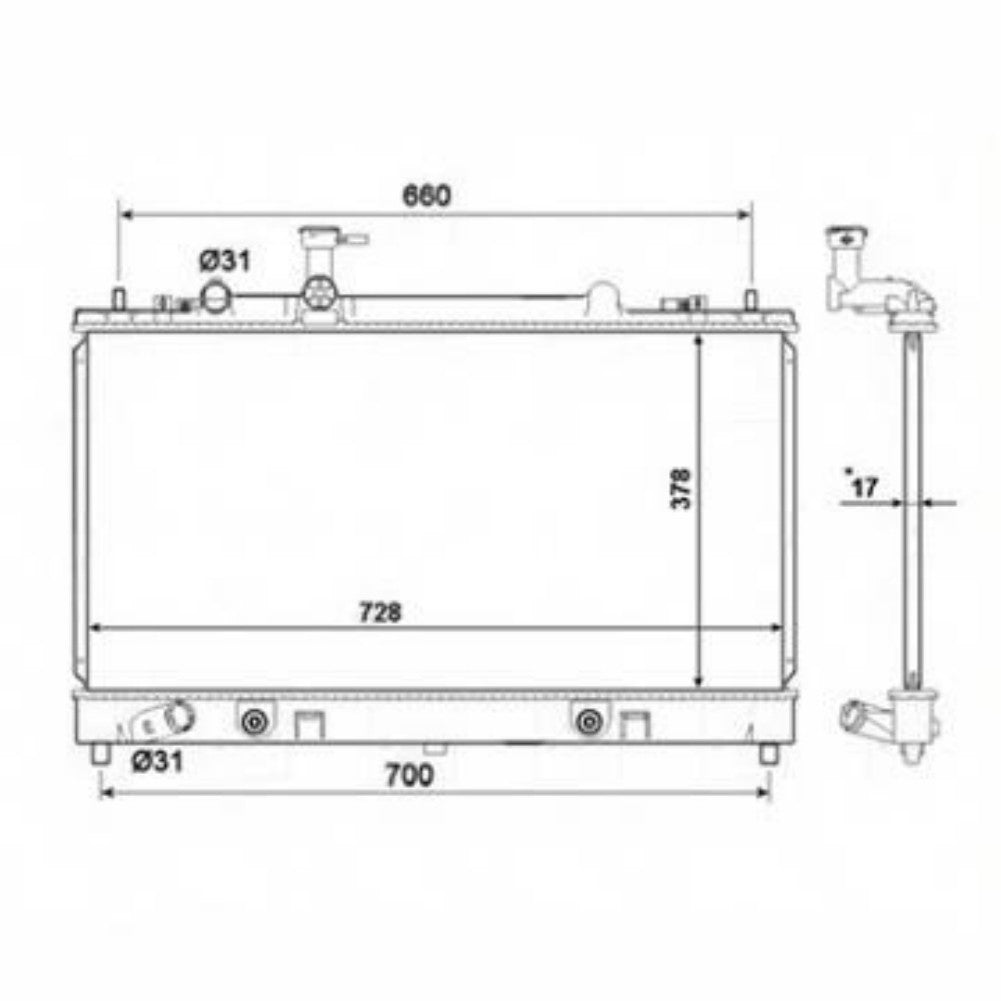 Radiator for Mazda 6 I 2002