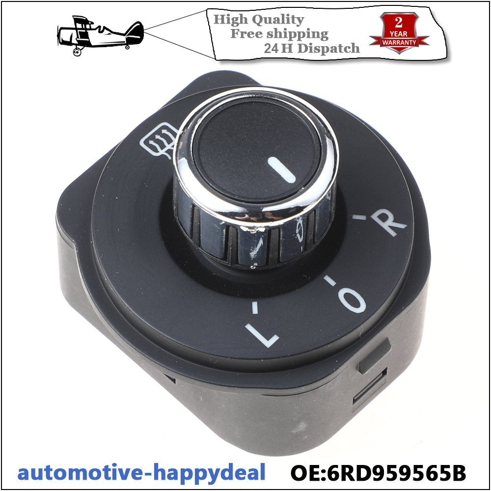 Electric Wing Mirror Adjuster Switch Chrome for VW Polo 6R 2011-2016 6RD959565B