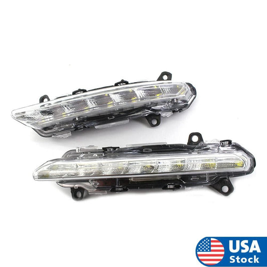 1Pair Car Fog Lights Daytime Running Lamps for Mercedes-Benz W204 X204 W221 Q