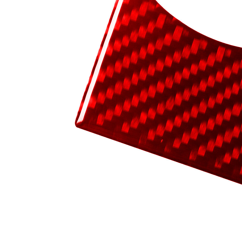 Red Carbon Fiber Watercup Holder Cover Trim Sticker for Ford for Mustang 2005-2009