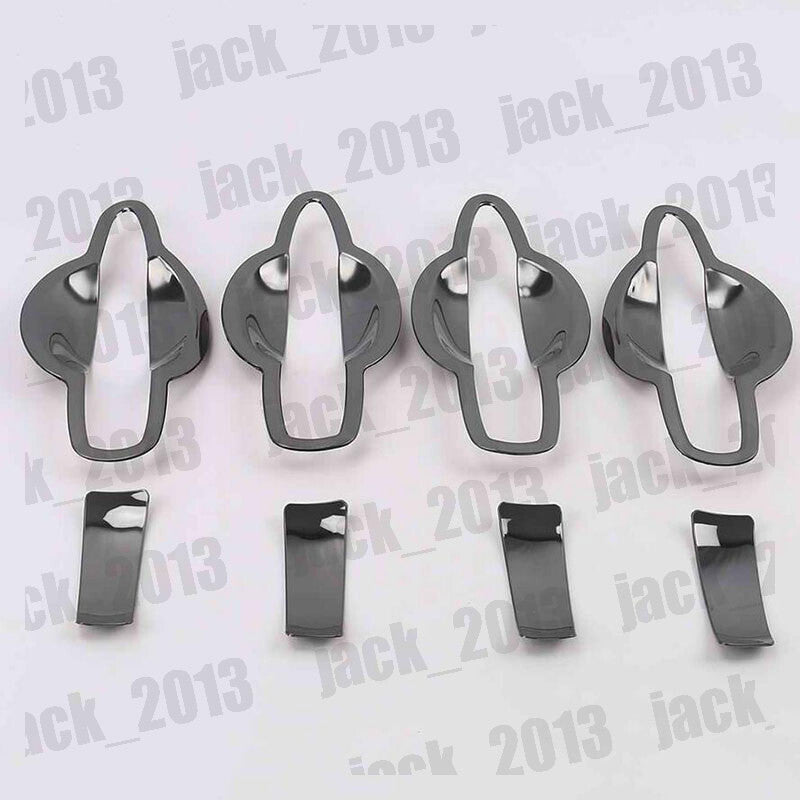 for Nissan Sentra 2013-2018 8PCS Black Side Door Handle Grand Bowl Cover Trim