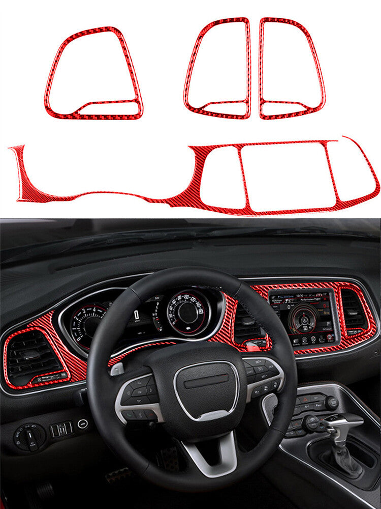 2Pcs Gear Shift Frame Trim Cover Decoration Carbon Fiber for Audi Q5 2009-2017 v