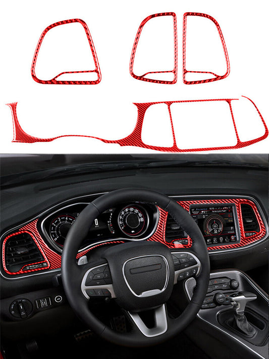 2Pcs Gear Shift Frame Trim Cover Decoration Carbon Fiber for Audi Q5 2009-2017 v