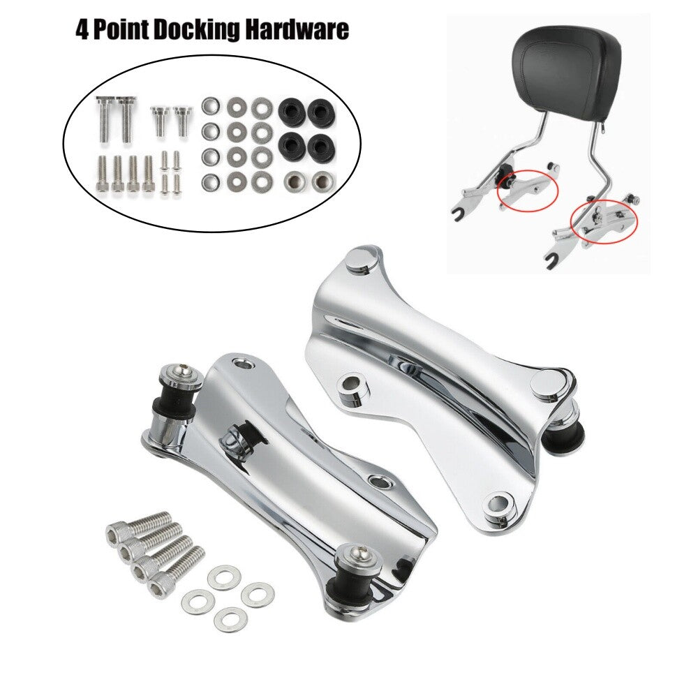 Chrome 4 Point Docking Hardware for Harley Touring 2014-2023 Street Road Glide