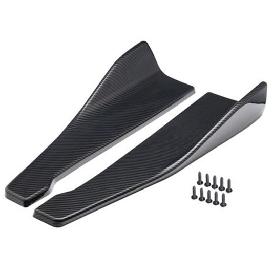 Carbon Fiber Color Rear Lip Side Skirt Winglets Diffusers Extension For Car Hot n