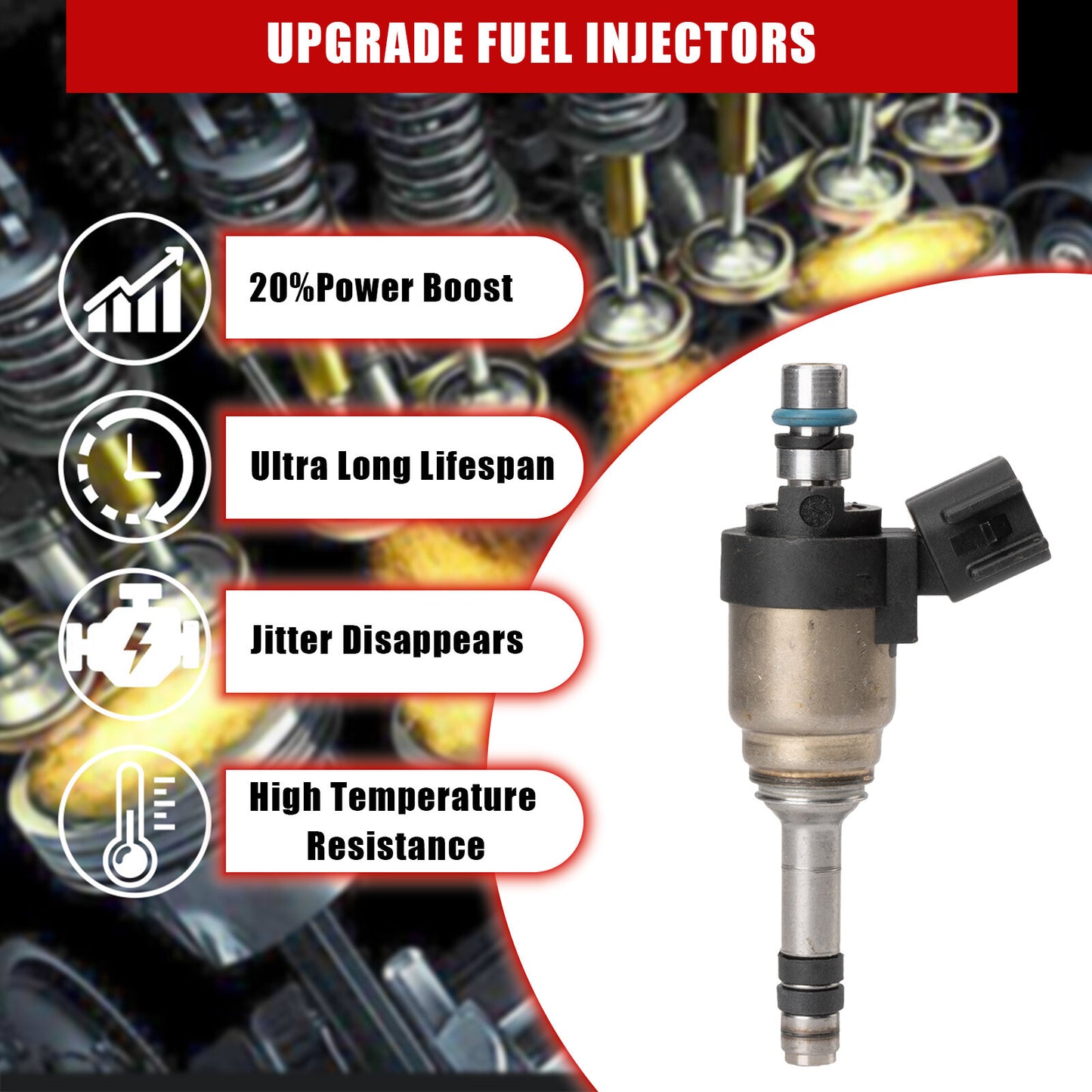 6X Fuel Injectors Fit for Hyundai Azera 3.3L 2014-2017 for GENESIS 3.8L 2015-2016