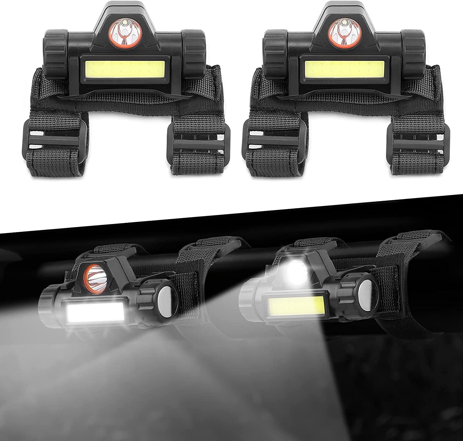 2-Pack UTV All-Terrain Vehicle LED Roller Mount Dome Light for Can-Am Maverick X3 Trail- n