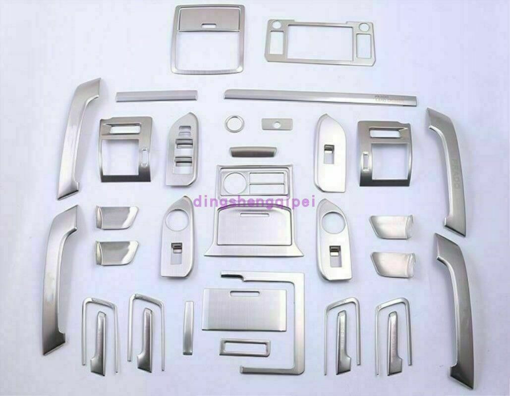 37x for Toyota Prado FJ150 2010-17 Steel Silver Interior Dash Trim Kit decor Set