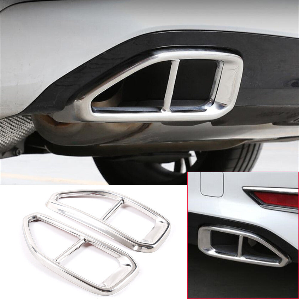 Steel Chrome Exhaust Muffler Tail Pipe Cover for for BMW 3 Series G20 G28 2020+