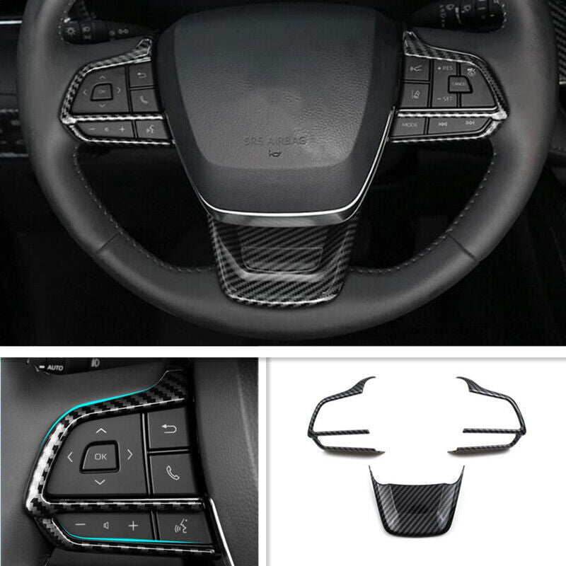 ABS Carbon internal Steering Wheel Trim 3pcs For Grand Highlander 2024 B n