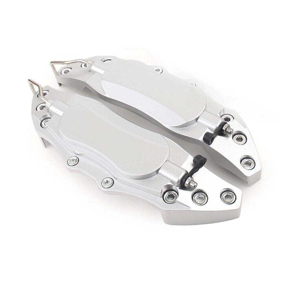 3D Style Car Disc Brake Caliper Covers For Front Or Rear Universal Silver M 2PCS Q