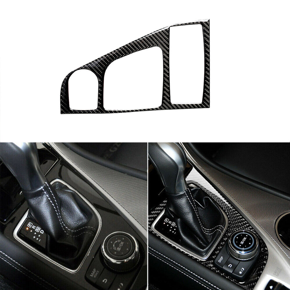 Carbon Fiber Console Gear Shift Box Panel Cover Trim For Q50 Q60 2014-2019