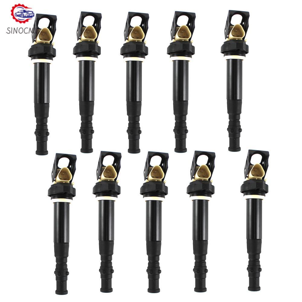 Set of 10 Ignition Coils For 12137841556 for BMW M5 Sedan M6 Coupe E60 E63 E64 S85