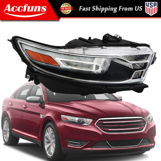 Headlight replacement parts for 2013-2014 Taurus right-hand/RH clear lens halogen - n