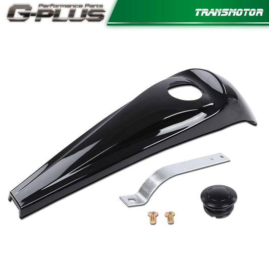 Sleek black dashboard, fuel console, and fuel tank cap suitable for Harley-Davidson touring. (08-22) Q