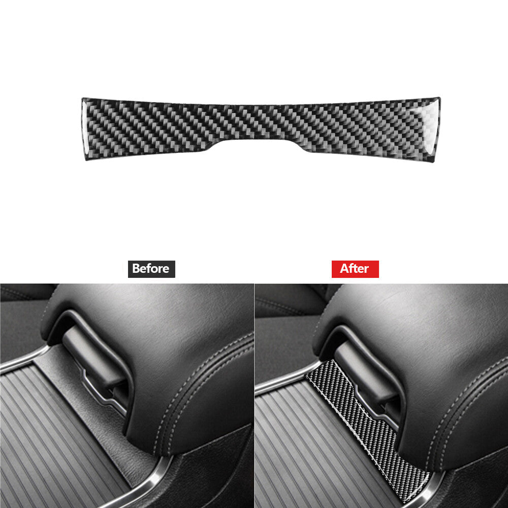 Carbon Fiber Watercup Panel Pusher Decor Trim Cover for Dodge Charger 2015-2021