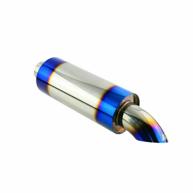 2 ID 3.5 OD Sport Great Sound Straight Single Exhaust Muffler Tip 5 Body