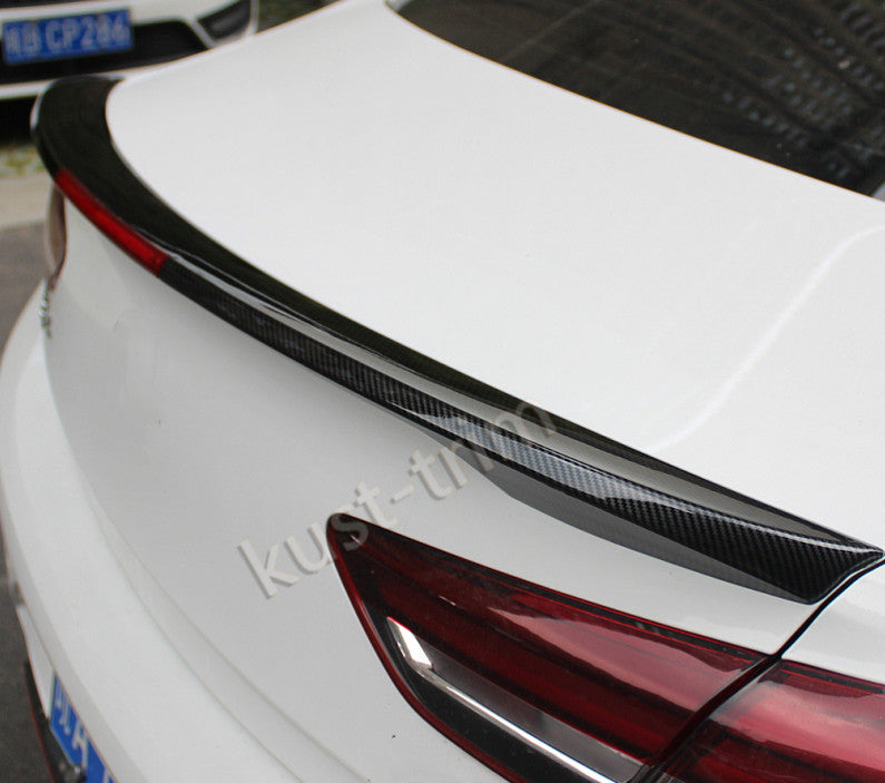for Buick Regal 2017-2020 Carbon Fiber Rear Trunk Spoiler Wing Flap W/Reflector