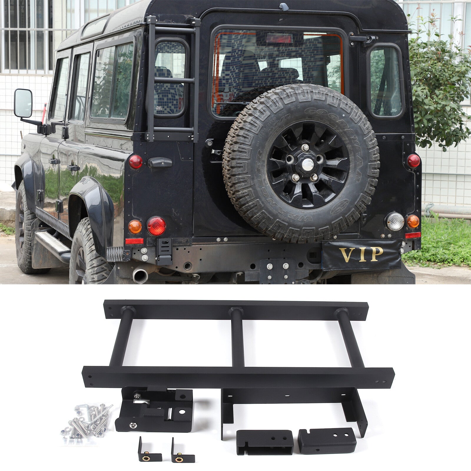 Rear tailgate roof ladder climbing basket suitable for Land Rover for Defender 90 110 2004-2018 Q