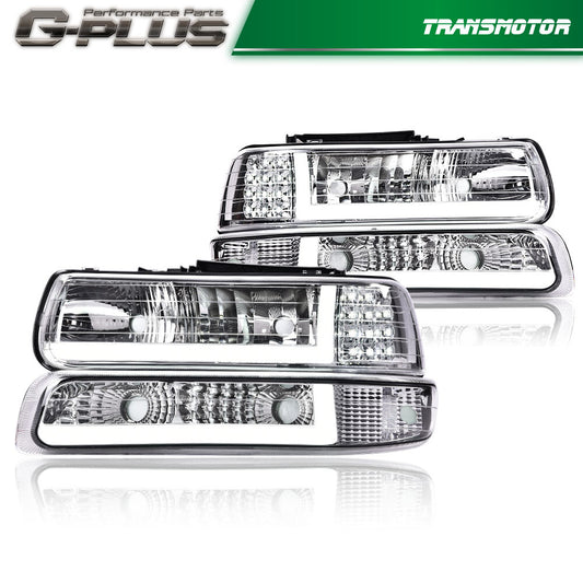 [LED DRL] 99-02 Silverado 1500 2500 Gold + Diamond Gold - v