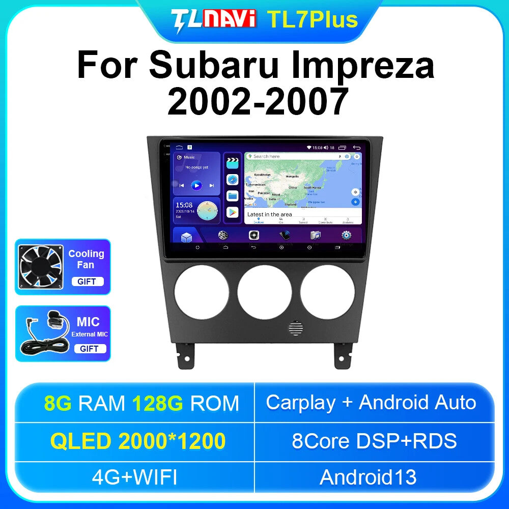 for Subaru for Impreza GD Radio Video Player Carplay GPS for Navigator Car Radio Stereo