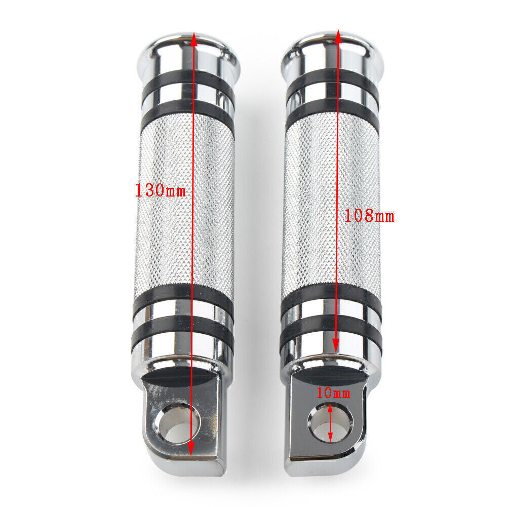 Pair Chrome Aluminum H-D Male Mount Footpegs Footrests for Harley Davidson