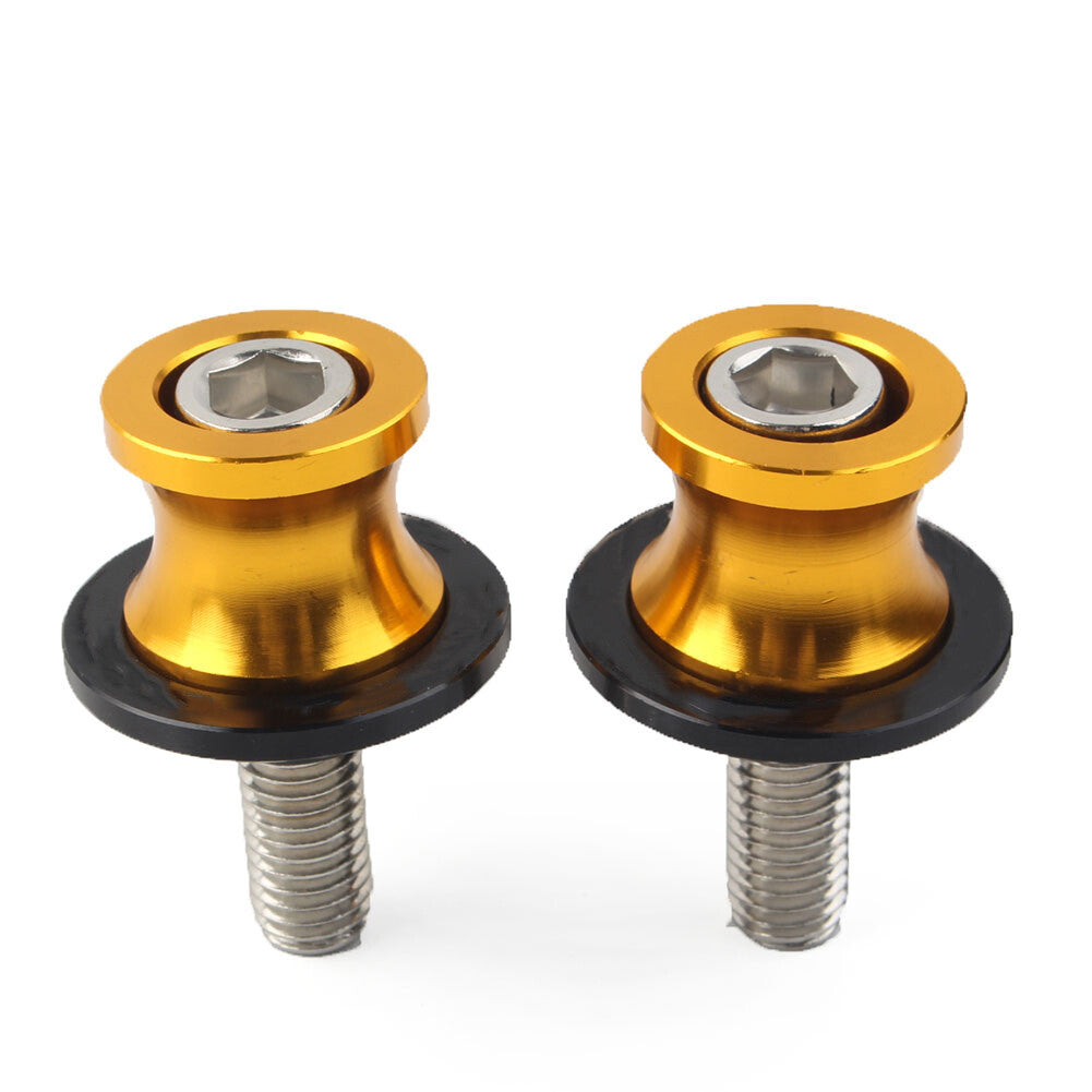 10mm CNC Swingarm Spools Slider Swing Arm Stand for KAWASAKI ZX6R 1998-2011 Gold