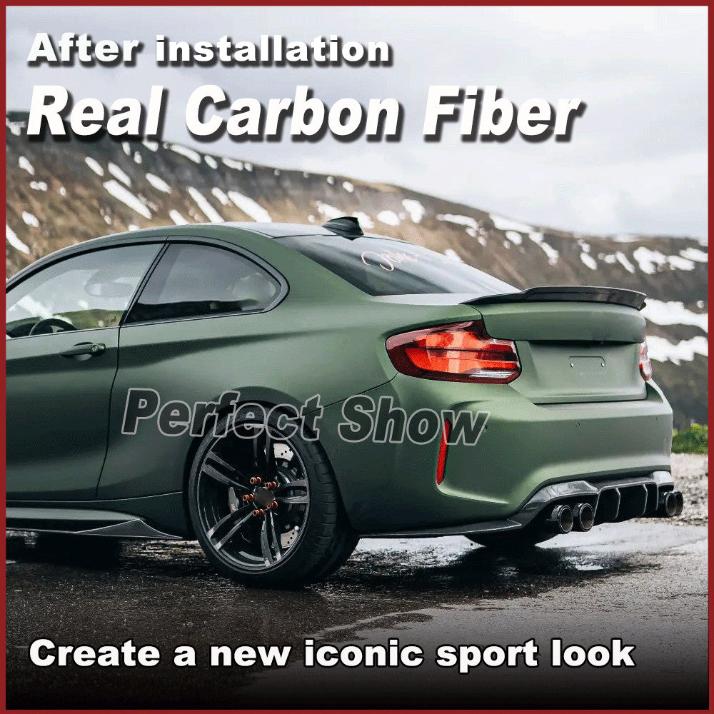 Fit for BMW F87 M2 Coupe 2014-2020 REAL Carbon Rear Trunk Spoiler Boot Wing Lip