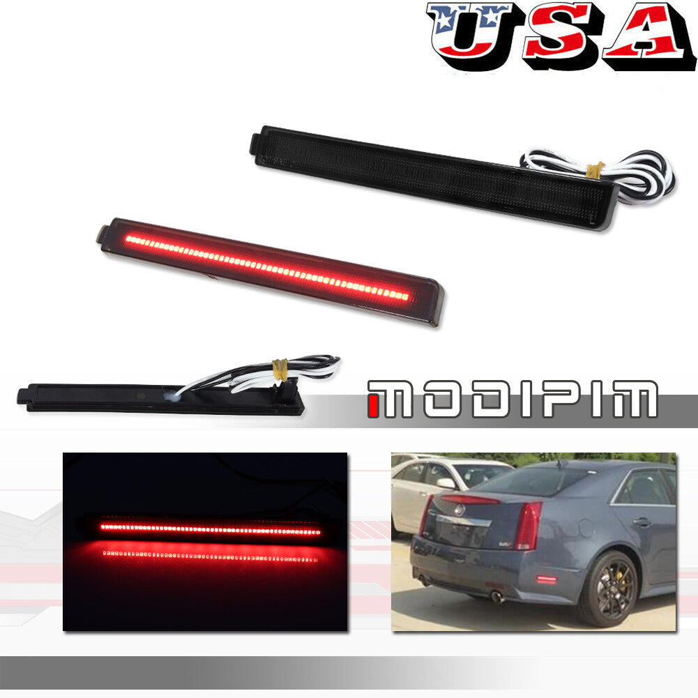 Applicable to 08-13 for Cadillac CTS CTS-V Smoked Red LED Rear Side Marker Lights