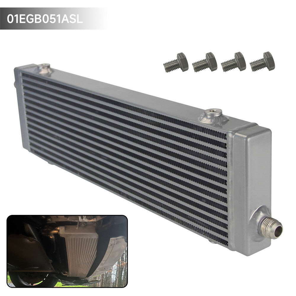 Universal Cross Flow Bar  Plate Oil Cooler Large Core:18.5x5.5x1.58 + Screws