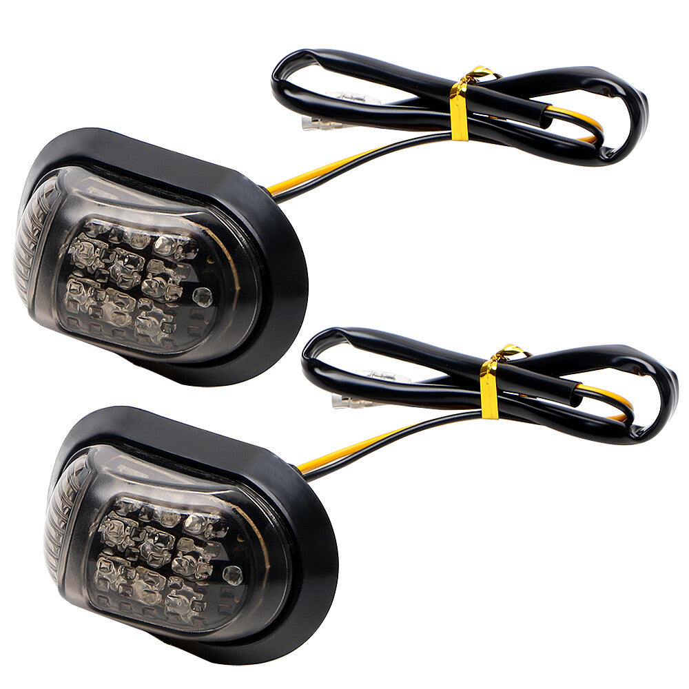 L + R Motorbike Indicators 9LED Flush Mount Turn Signal Indicators Blinker Light Q
