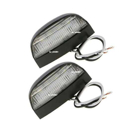 2Pcs 12/24V Waterproof 4 LED Rear Tail License Number Plate Lights Truck Trailer Q