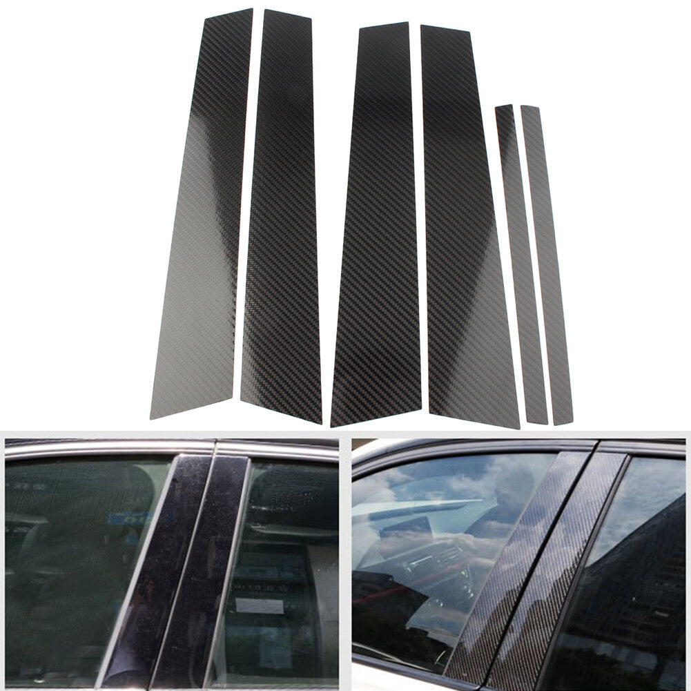 Carbon Fiber Car Window B Pillar Trim Cover for BMW 3 Series F30 2013-2018 2017