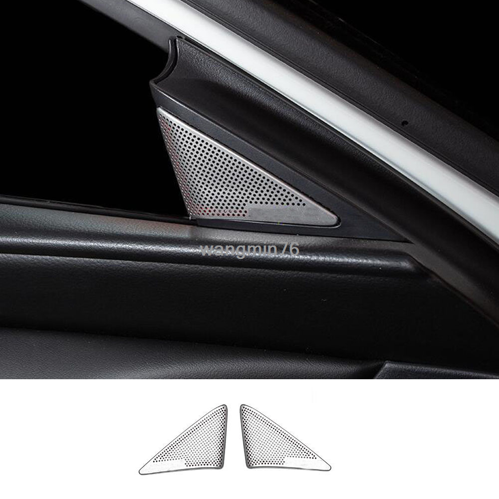 for Mazda 3 2019-2021 Stainless Silver Front A Pillar Audio Speaker Frame Trim