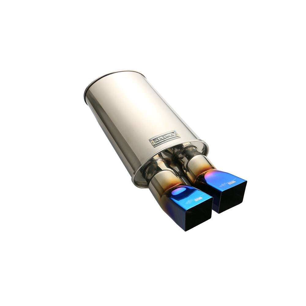 Blue Exhaust Tip 2.5 ID Dual Tips Sport Sound Muffler Tip Auto 1.5mm Thick HPJ