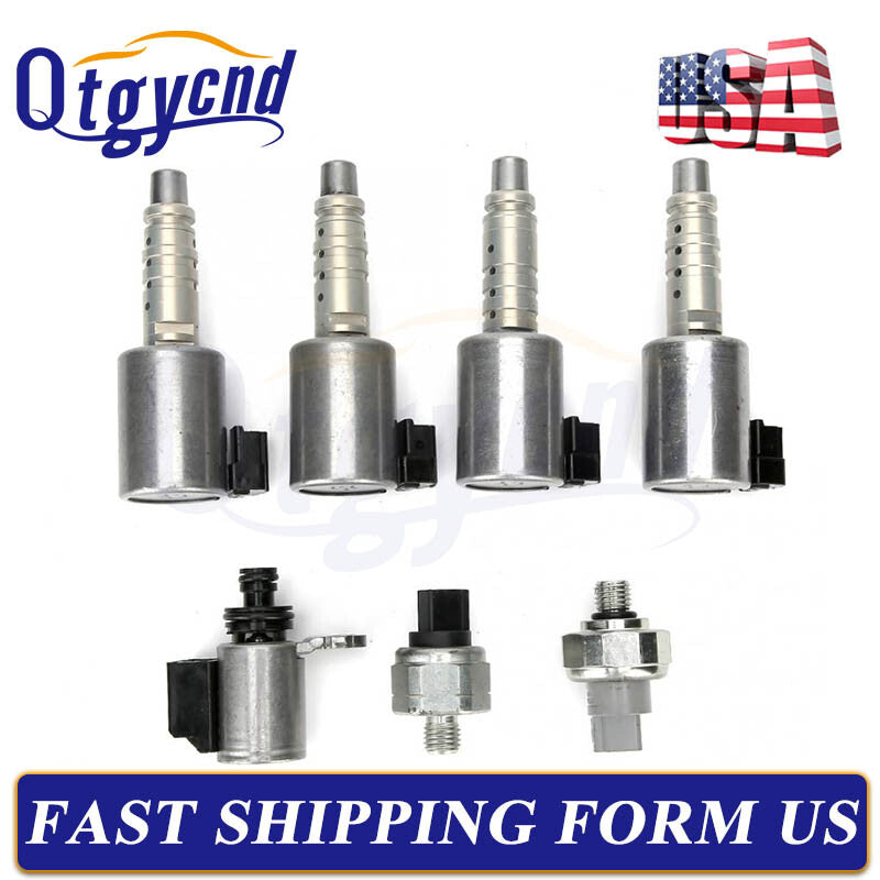 7pcs Transmission Solenoid Pressure Sensor Kit for Nissan JF016E JF017E CVT8