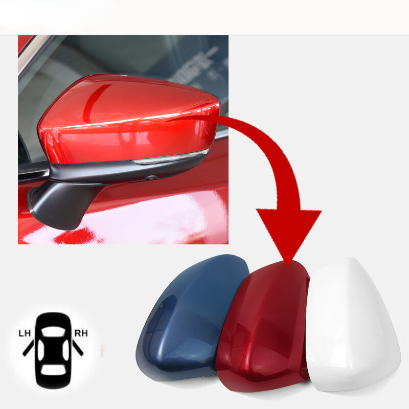 Side Rear View Mirror Cap Outside Mirror Shell Cover for Mazda 2 Demio 2017-2019 Q