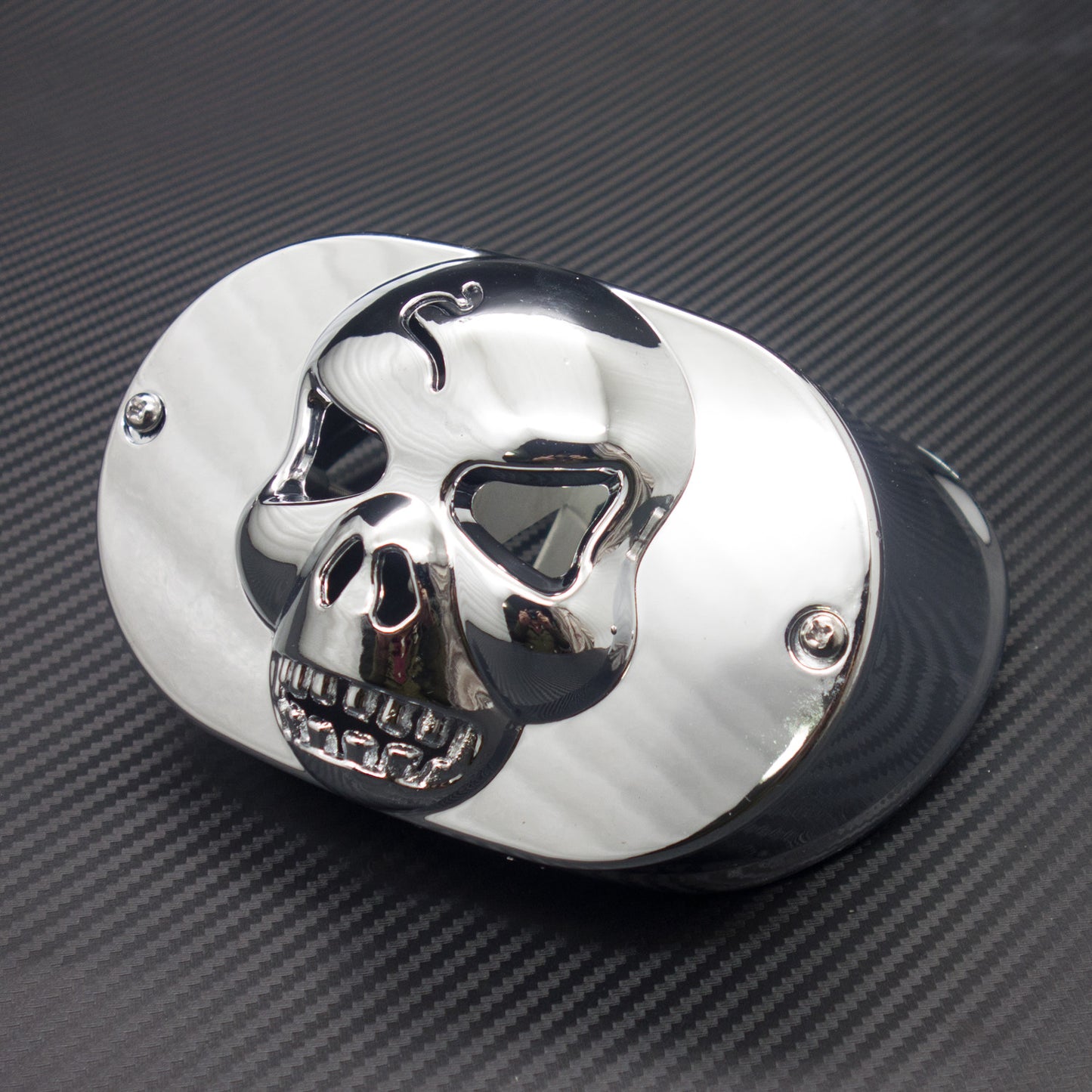 Motorcycle Chrome Skull Tail Light Collar Cover for Harley Touring FLHRC FLHTC Q