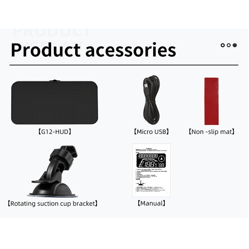 5.5-inch Automotive Digital GPS Head-Up Display (HUD) Speedometer Overspeed Alarm Universal n