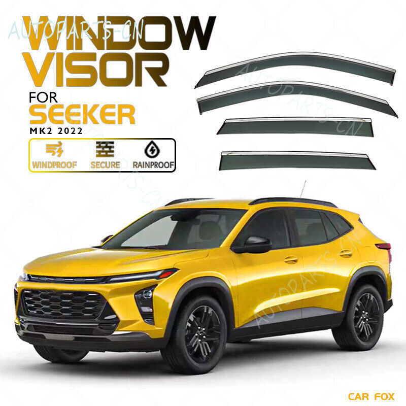 ABS Chrome Window Visor Vent Shades Sun Rain Guard For Trax 23 2024 B n