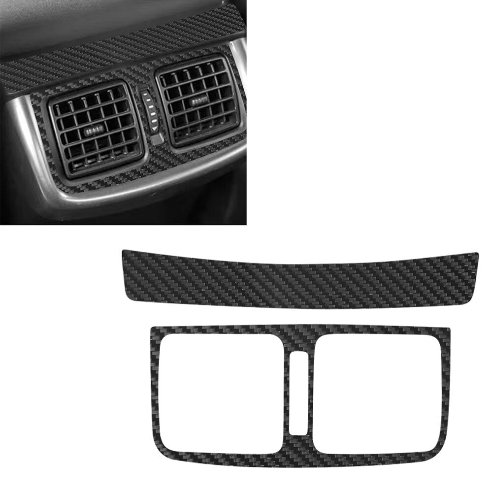 2Pcs Carbon Fiber Interior Rear Air Vent Outlet Cover Trim for Toyota Hilux