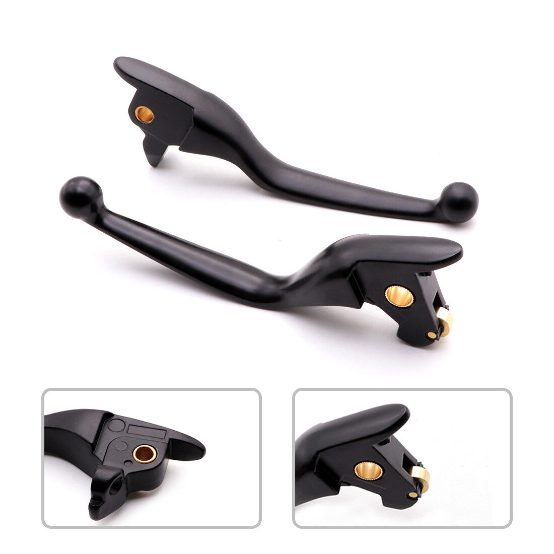 Black Metal Regulator Brake Clutch Lever for Harley Touring Street Glide 14-16 Q