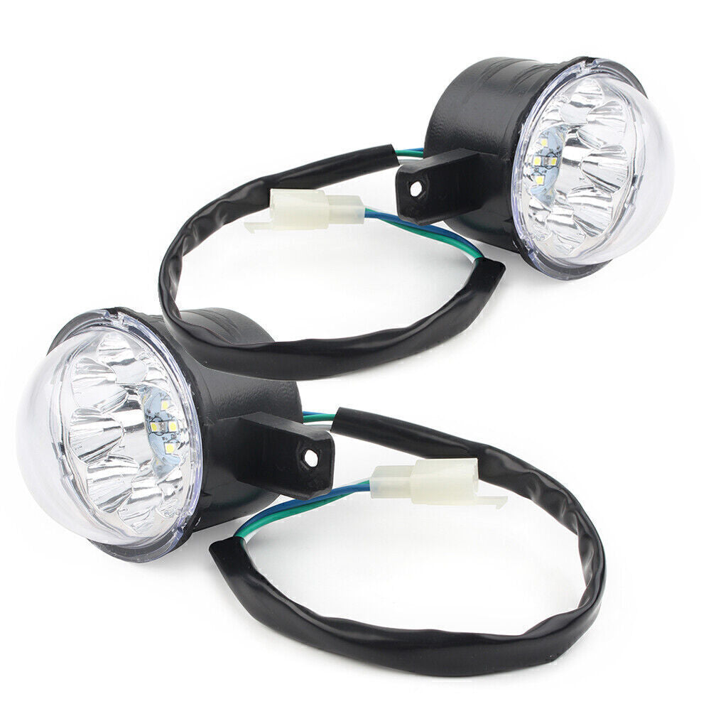 LED 3 wire Headlight Head Light ATV Quad 110 125CC Taotao Coolster Gokart 2PCS
