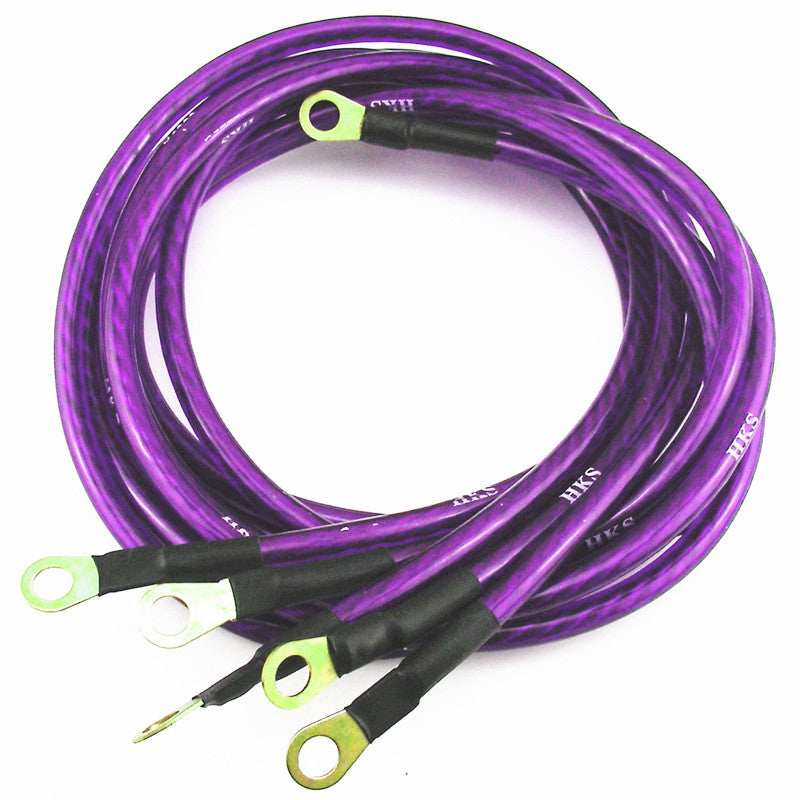 8mm/0.31 Purple 5-Point Automotive High-Performance Grounding Earth Cable Kit - n