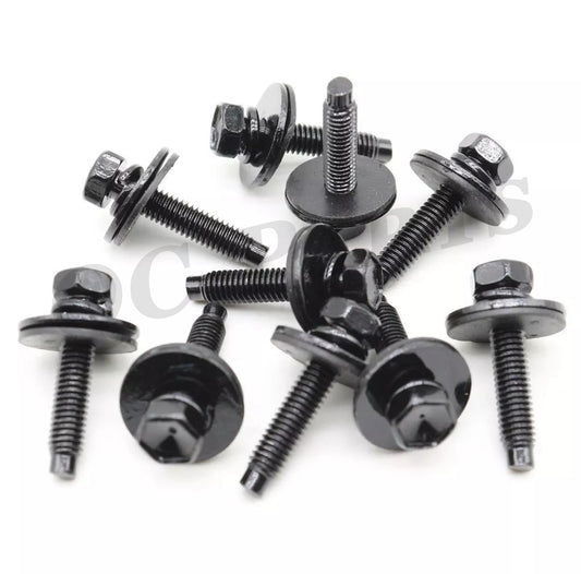 10-pack of metal hexagonal head jewel bolts suitable for Toyota 90119-06863